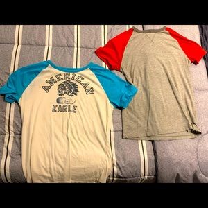 4 plain tees, America eagle